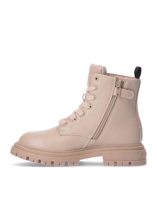 Kinderstiefel mit Reißverschluss Beige