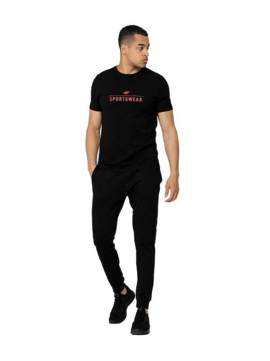 4F Herren T-Shirt Kurzarm Schwarz