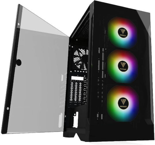 Gamdias Talos E2 Elite Gaming Midi Tower Computer Case with Window Panel and RGB Lighting Black
