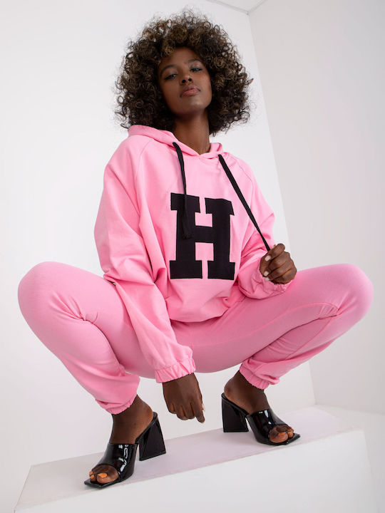 Relevance Damen-Sweatpants-Set Rosa