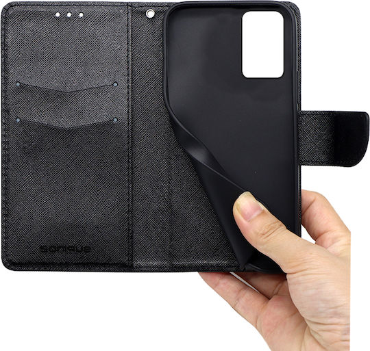 Sonique Trend Wallet Piele artificială Negru (Realme 9i)