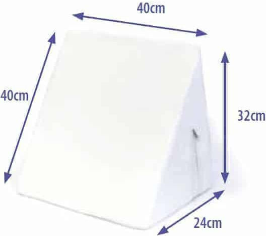 Mobiak Triangle Bed Cushion Μαξιλάρι Σφήνα 60x60x30cm σε Μαύρο χρώμα 0807949