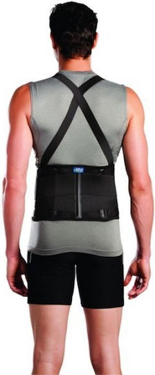 Ortholand Industrial Elastic Back Brace for Work with Stays and Straps in Black