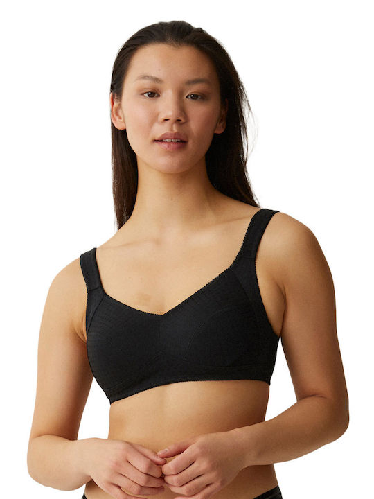 Naturana black underwired bra without underwire, with cotton lining. (Ref: 5319)