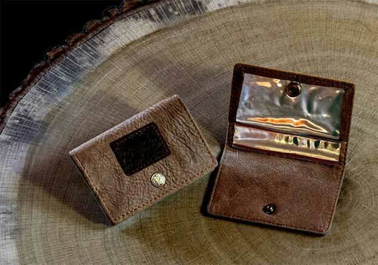 Original Kavatza Cowboy Tobacco Pouch Made of Brown Artificial Leather with Closure Type