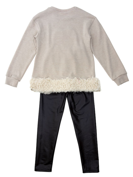 Babylon Kinder Set mit Leggings Winter 2Stück Beige