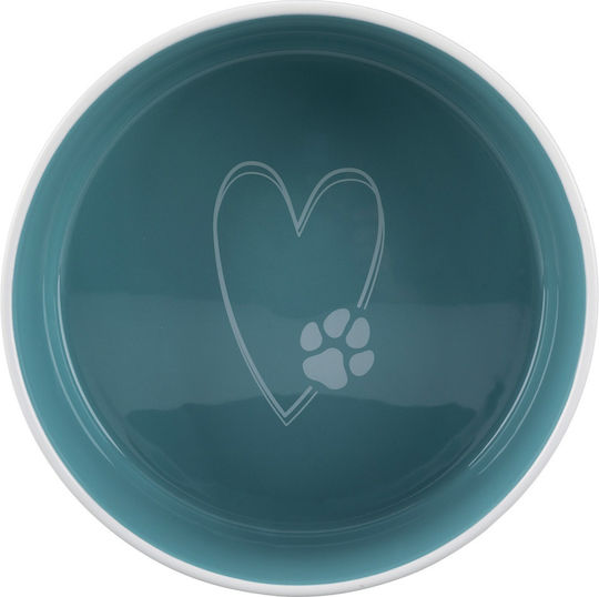 Trixie Pet's Home Ceramică Bol Mâncare & Apă pentru Câine & Pisică 800ml 16cm în Culoare Albastru