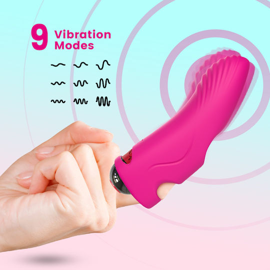 Boss Of Toys Aurora Vibrator Finger with Remote Control Finger Vibrator 11.8cm Pink