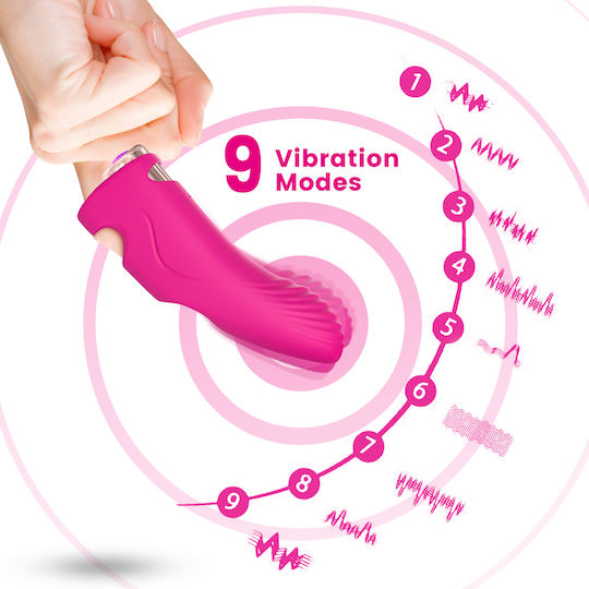 Boss Of Toys Aurora Vibrator Finger with Remote Control Finger Vibrator 11.8cm Pink