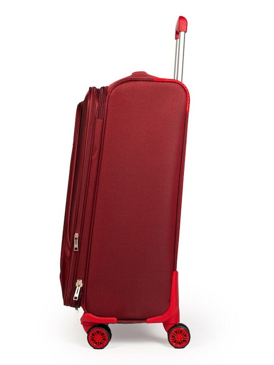 Cardinal 3300 Kabinen-Koffer Stoff Burgundisch mit 4 Räder Höhe 50cm