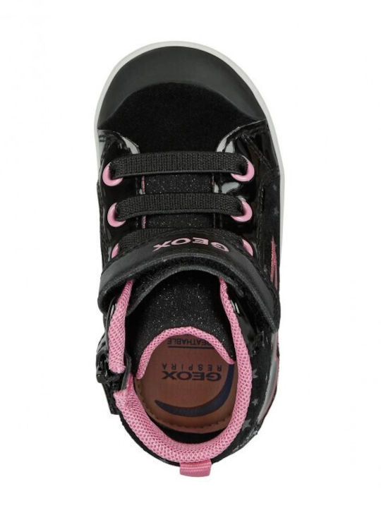 Geox B Kilwi Kids Sneakers High with Scratch Black