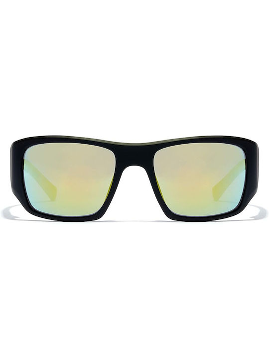 Hawkers 360 Sunglasses with Carbon Black Acid Plastic Frame and Green Lens
