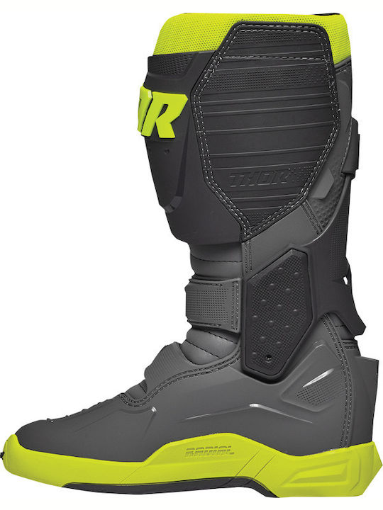 Thor Mx Radial Ανδρικές Μπότες Motocross Αδιάβροχες Grey Fluo