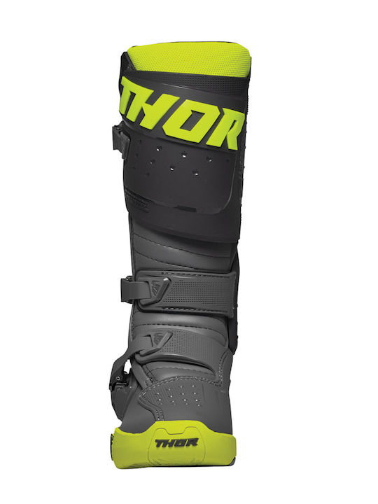 Thor Mx Radial Ανδρικές Μπότες Motocross Αδιάβροχες Grey Fluo
