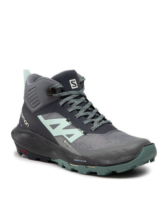 Salomon Outpulse Mid GTX Women's Hiking Waterproof Boots With Gore-Tex Membrane Ebony / Quiet Shade