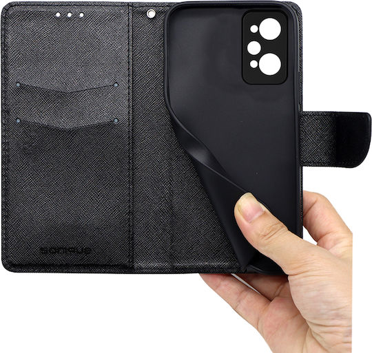 Sonique Trend Wallet Synthetic Leather Black (Realme GT Neo 2 5G / Realme GT 2 5G / Realme GT Neo 3T 5G)