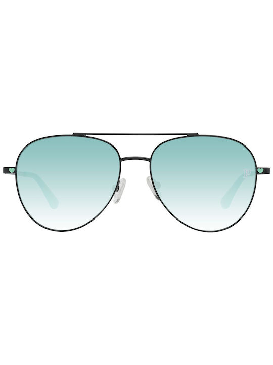 Victoria's Secret Women's Sunglasses with Black Metal Frame and Green Gradient Lenses PK0017 01P