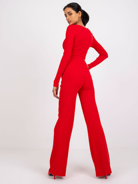 Rue Paris Women's Red Set with Trousers with Elastic