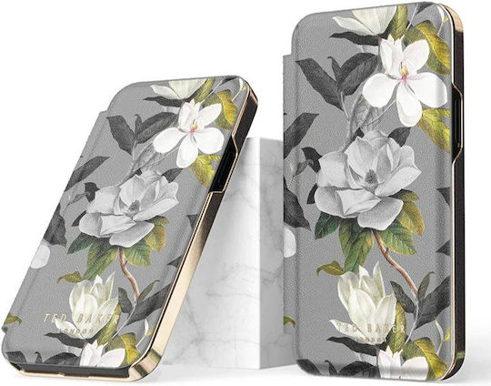 Ted Baker Book Piele artificială Floral Grey (iPhone 14 Pro)