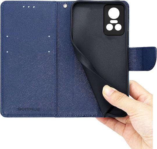 Sonique Trend Wallet Piele artificială Veraman / Albastru închis (Realme GT Neo 3)