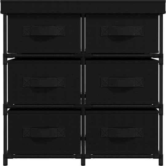 Metall Büroaufbewahrungsschublade Schwarz 55x29x55cm