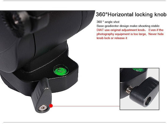 Photography & Video Monopod Made of Aluminum with Tripod Base with Hydraulic Head and 5kg Maximum Load