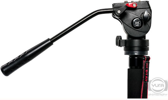 Photography & Video Monopod Made of Aluminum with Tripod Base with Hydraulic Head and 5kg Maximum Load