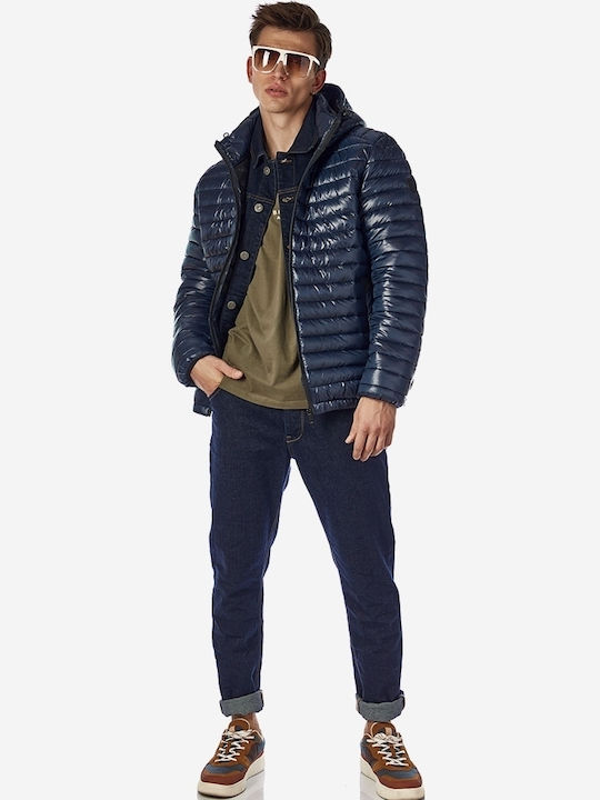 Winter Jacke Puffer Marineblau