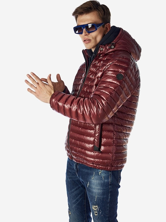 Winter Jacke Puffer Burgundisch