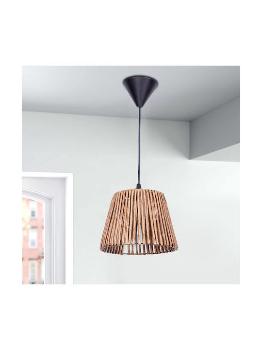 Megapap Arsenio Pendant Light Brown with Socket E27 20x20x65cm