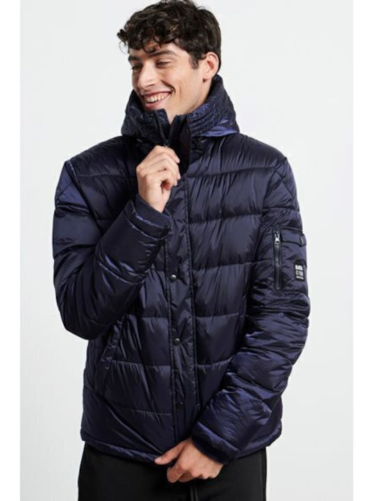 Winter Jacke Puffer Blue Black