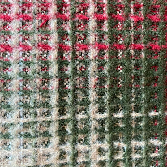 TnS Κουβέρτα Fleece Καναπέ 130x170εκ. Κόκκινο / Πράσινο / Μπεζ