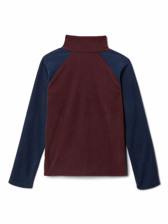 Columbia Kids Blouse Long Sleeve Burgundy Elderberry Collegiate Navy Compass