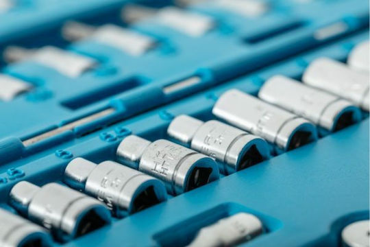Högert Technik Set de chei tubulare și clichet 1\4" 46buc