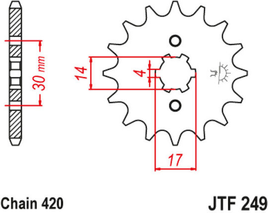 JT Sprockets Front Sprocket 15 Teeth for Honda Wave for Kawasaki JOY-R