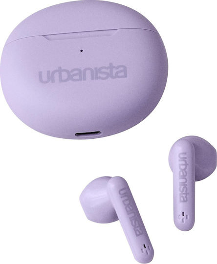 Urbanista Austin Earbud Bluetooth Handsfree Earphones with Sweat Resistance and Charging Case Lavender Purple