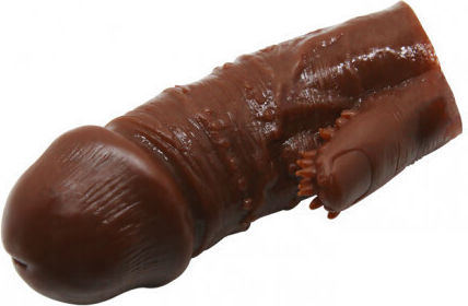 Baile Cock Sleeve Veins Penis Extension Brown 11.5cm