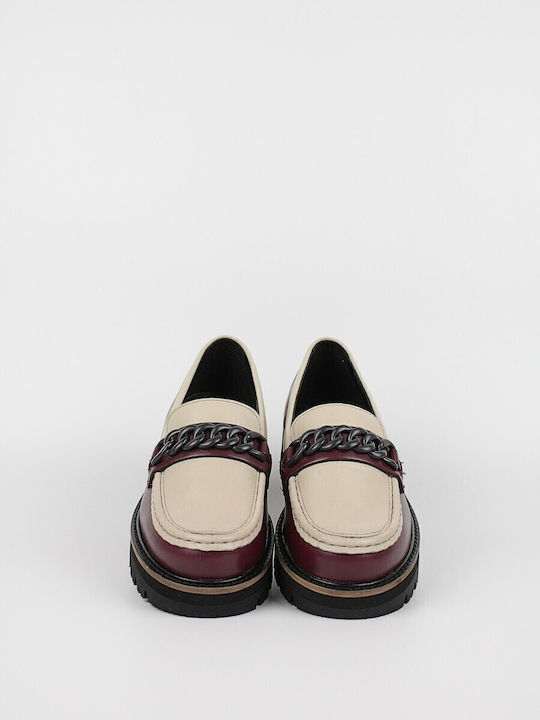 Orianna Edge Damen Mokassins in Burgundisch Farbe