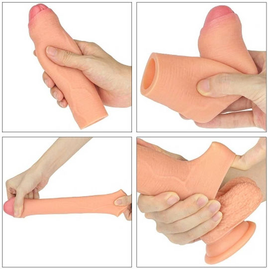 Lovetoy Revolutionary Silicone Nature Extender Uncircumcised Προέκταση Πέους Flesh 16.5cm