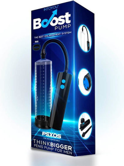 IntoYou Boost Pumps PSX05 Τρόμπα Πέους με Δόνηση Διάφανη