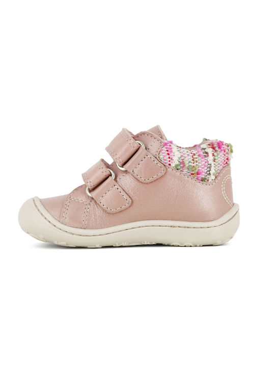 Pablosky Kids Boots with Hoop & Loop Closure Pink