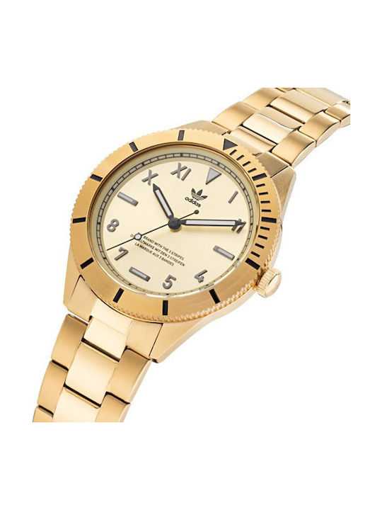 Edition Three Ceas Bărbați 41mm Baterie cu Aurie Brățară Oțel Inoxidabil