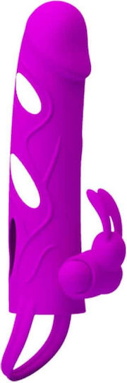 Pretty Love Penis Vibrating Sleeve Προέκταση Πέους mit Vibration Lila 14cm
