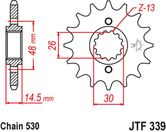 JT Sprockets Pinion față 17 Dinți pentru Honda CBR 1100 XX Super Blackbird - CBR 1100 XX Super Vulturul Negru