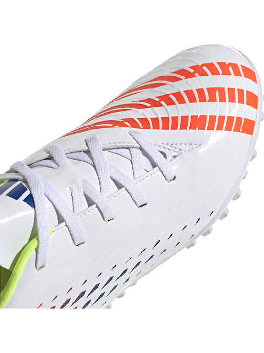 adidas Predator Edge.4 Football Shoes with Molded Cleats Cloud White / Solar Yellow / Power Blue