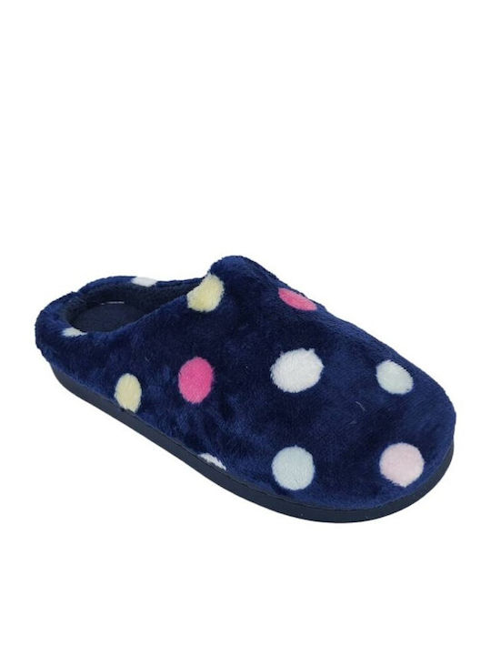 Jomix Women's Slipper with Fur In Navy Blue Colour