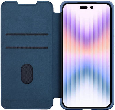 Nillkin Qin Pro Buchen Sie Synthetisches Leder / Kunststoff Blau (iPhone 14 Pro Max)