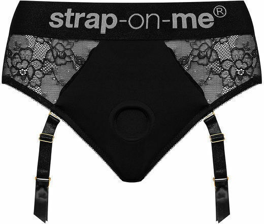 Strap On Me Diva Luxury Lace Strap On Harness With Suspenders Small Unterwäsche in Schwarz Farbe