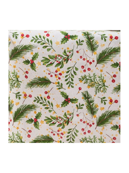 Teoran Mainz Weihnachtlich Tischtuch Stoff Grün L90xB90cm.