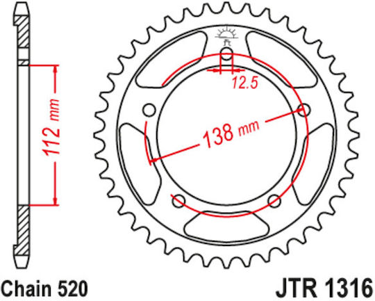 JT Sprockets Rear Sprocket 41 Teeth for Honda NC700X / NC 750X